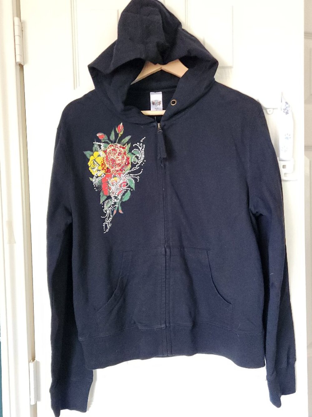 Girls Circle of Life Full Zip Hoodie with Rose & Dagger Design